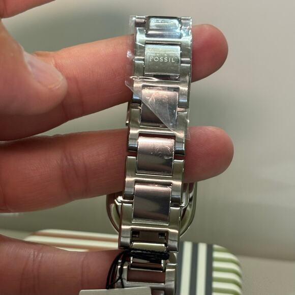 Fossil Harwell ES5326 Womens Quartz Watch 28mm Rectangular Bracelet Silver Dial - Picture 6 of 14